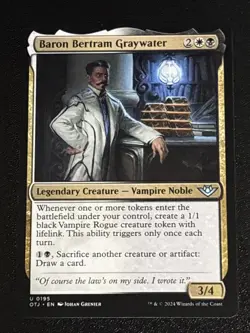 MTG Outlaws of Thunder Junction Baron Bertram Graywater 0195 NM - Image 1