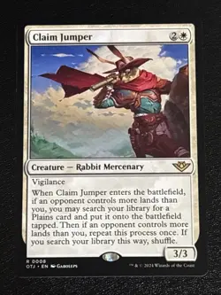 MTG Outlaws of Thunder Junction Claim Jumper 0008 NM Rare - Image 1