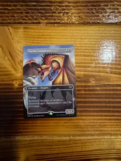 MTG Tarkir: Dragonstorm Clarion Conqueror #377 Rare Borderless LP/NM B - Image 1