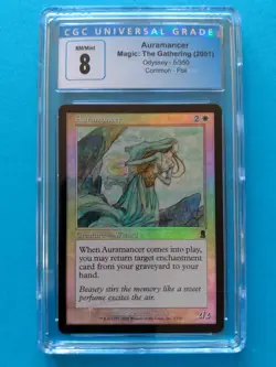 FOIL🌈☀Auramancer☀🌈Odyssey Vintage 2001 MTG | NM++/Mint CGC 8! - Image 1