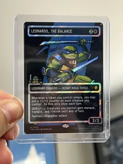 MTG Leonardo, the Balance 0083 Borderless Surge Pixel Foil - Image 1