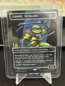 MTG Leonardo, the Balance 0083 Borderless Surge Pixel Foil - Image 2