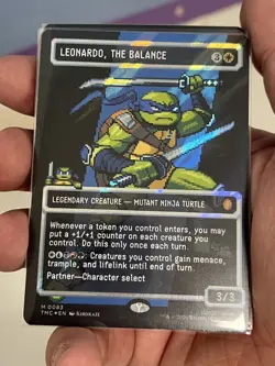 MTG Leonardo, the Balance 0083 Borderless Surge Pixel Foil - Image 4
