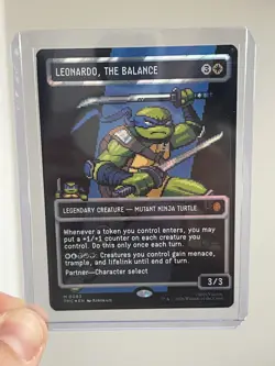 MTG Leonardo, the Balance 0083 Borderless Surge Pixel Foil - Image 5