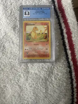 Pokemon TCG Charmander 1999 Base Set Unlimited CGC BLUE LABEL 8.5 NM/MINT - Image 1