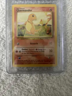 Pokemon TCG Charmander 1999 Base Set Unlimited CGC BLUE LABEL 8.5 NM/MINT - Image 3