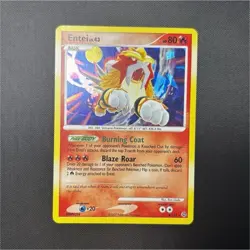 Pokemon Entei 004/132 Miscellaneous Cracked Ice Holo Basic Volcano 80HP TCG Card - Image 1