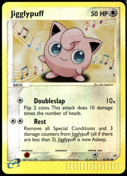 Jigglypuff Reverse Holo 41/95 ex Team Aqua vs Team Magma NM Pokemon - Image 1