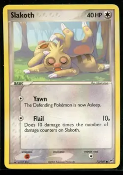 Slakoth - ex Deoxys 73/107 2005 NM Pokemon - Image 1