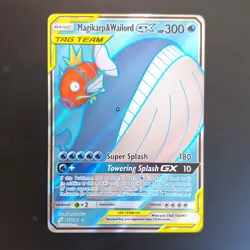 Magikarp & Wailord GX 160/181 Full Art Tag Team Up LP+ Pokemon Card - Image 1