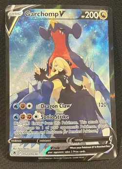 Pokemon Garchomp v (damaged) TCG TG23/TG30 Swsh10Astral Radiance Trainer Gallery - Image 1