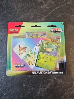 Pokemon Scarlet & Violet Prismatic Evolutions Tech Sticker Collection Leafeon - Image 1