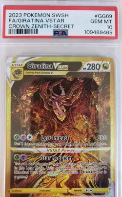 2023 POKEMON SWORD & SHIELD CROWN ZENITH SECRET FULL ART/GIRATINA VSTAR PSA 10 - Image 2