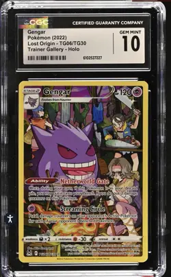 GENGAR 2022 Pokemon Sword & Shield Lost Origin Trainer Gallery #TG06 CGC 10 - Image 1