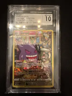 GENGAR 2022 Pokemon Sword & Shield Lost Origin Trainer Gallery #TG06 CGC 10 - Image 3