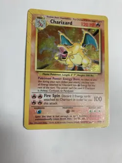 Pokemon Charizard 4/102 Base Set Unlimited Holo MP-HP - Image 2