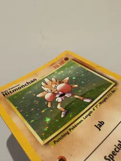 Hitmonchan 7/102 Base Set Holo Unlimited Pokemon Card MP - Image 3