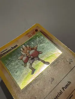 Hitmonchan 7/102 Base Set Holo Unlimited Pokemon Card MP - Image 4