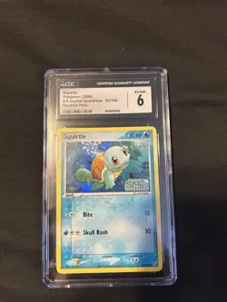 2006 Pokemon EX Squirtle Crystal Gaurdians CGC 6 Pop 9 - Image 1