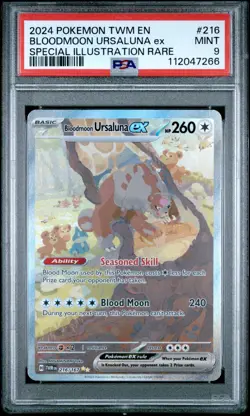 POKEMON PSA 9 Twilight Masquerade Bloodmoon Ursaluna ex SIR 216/167 - Image 1
