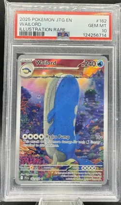 🔥 2025 Pokemon JTG EN – Journey Together Illustration Rare #162 Wailord PSA 10 - Image 1