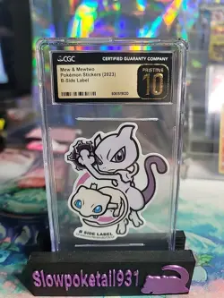 Mew & Mewtwo Pokemon Stickers (2023) B-Side Label CGC Pristine 10 - Image 1