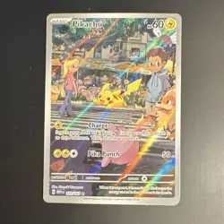 Pokemon TCG Pikachu 173/165 Scarlet & Violet 151 Illustration Rare Full Art Holo - Image 1