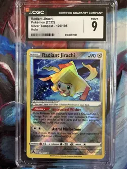 2022 Pokemon Silver Tempest Radiant Jirachi 120/195 Holo Rare CGC MINT 9 - Image 1