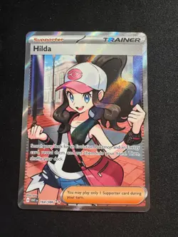 Pokemon TCG Hilda Ultra Rare Full Art Trainer Holo Sv: White Flare 164/086 - Image 1