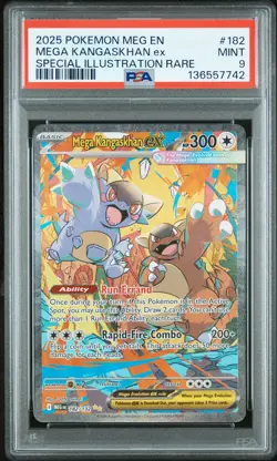 2025 POKEMON MEG EN-MEGA EVOLUTION #182 MEGA KANGASKHAN EX PSA 9 - Image 1