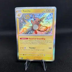 Pokemon Raichu - Shiny Rare Holo SV: Paldean Fates 2024 132/091 NM - Image 1