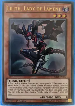 YuGiOh Lilith, Lady of Lament Ultra Rare 1st Edition SR06-EN000 NM - Image 1
