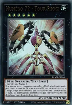 Yu Gi Oh ! Numero 72 : Tour Shogi ( BLMR-FR080 ) Ultra Rare en Francais - Image 1