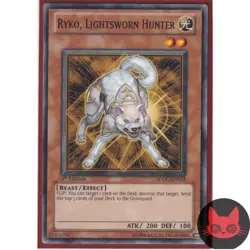 Yugioh Ryko, Lightsworn Hunter SDDC-EN023 Common 1st Edition NM - Image 1