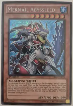YuGiOh Mermail Abyssleed Secret Rare 1st Edition CBLZ-EN034 - Image 1