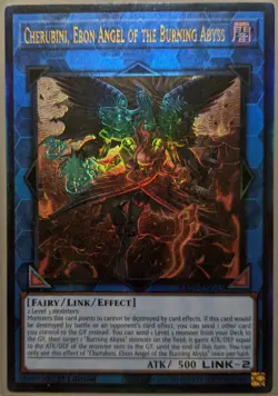 YuGiOh Cherubini, Ebon Angel of the Burning Abyss Collector Rare 1st RA01-EN042 - Image 1