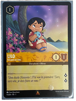 9/204 FR | Lilo, Faisant un vœu | carte rare Disney Lorcana (2023) - Image 2