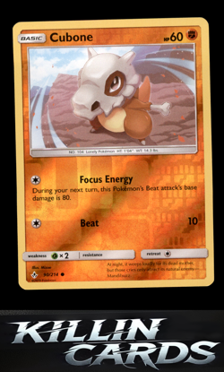 Reverse Holofoil Cubone 90/214 Pokemon Common SM - Unbroken Bonds Card NM - Image 1