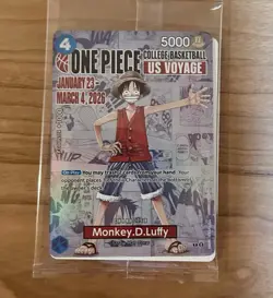 One Piece CCG Monkey.D.Luffy US Voyage Promo Character Card P-055 English - Image 1