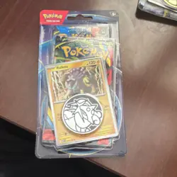 Pokemon TCG Blister Pack Raikou Foil Card + Coin + 2 Booster Packs - Image 1