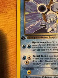 1st Edition Team Rocket Dark Blastoise | 20/82 | Vintage Pokemon Card - Image 3