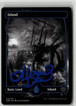 MTG Island 270/277 MID Midnight Hunt Signed Auto Alayna Danner Basic Land - Image 1