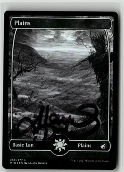 MTG Plains 268/277 MID Midnight Hunt Foil Signed Auto Alayna Danner Basic Land - Image 1
