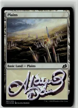 MTG Plains 261/274 IKO Ikoria Foil Signed Auto Alayna Danner Basic Land - Image 1