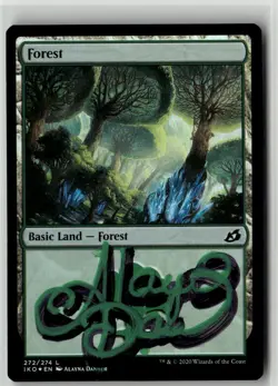 MTG Forest 272/274 IKO Ikoria Foil Signed Auto Alayna Danner Basic Land - Image 1