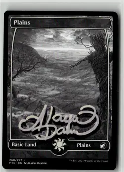 MTG Plains 268/277 MID Midnight Hunt Signed Auto Alayna Danner Basic Land - Image 1