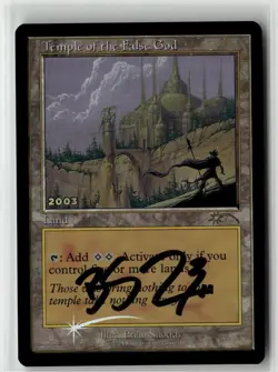 MTG Temple of the False God Foil 2003 Artist Proof Signed Brian Snoddy - Image 1