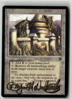 MTG Hammerheim Legends Signed Auto Bryon Wackwitz - Image 1