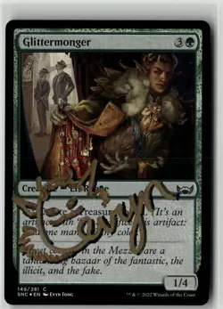 MTG Glittermonger Foil 149/281 SNC Signed Auto Evyn Fong - Image 1