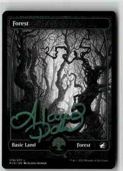 MTG Forest 276/277 MID Midnight Hunt Signed Auto Alayna Danner Basic Land - Image 1